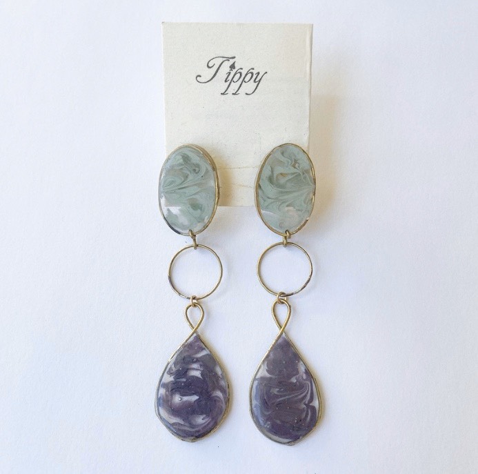 marble drop pierce / earring
