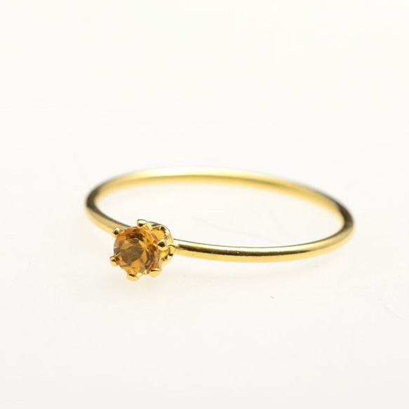 黃水晶戒指❤K14GF 第1張的照片