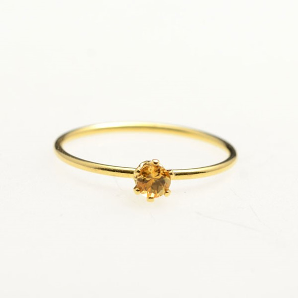 黃水晶戒指❤K14GF 第2張的照片