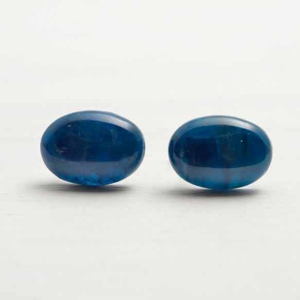 藍磷灰石耳釘耳環❤K14GF 第1張的照片
