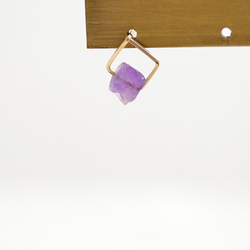 紫水晶粗搖滾耳環（一隻耳朵）♥K14GF 第5張的照片