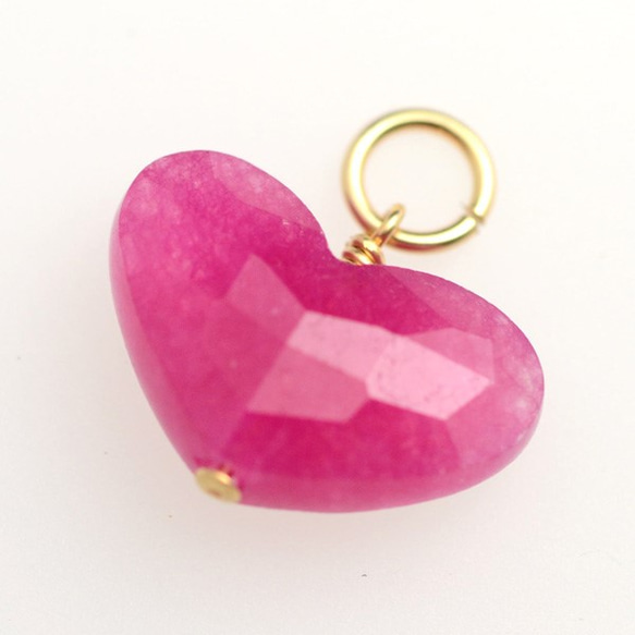 紫羅蘭粉紅石英的心型項鍊墜子 第1張的照片