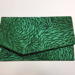 ◆受注製作◆エキゾチックな両面袱紗◆Konabay Fabrics　PETL グリーン 7枚目の画像