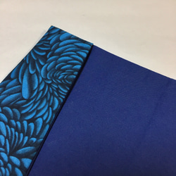 最終◆エキゾチックな両面袱紗◆Konabay Fabrics　PETL ブルー 3枚目の画像