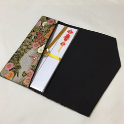 ◆慶弔◆Konabay Fabrics.菊と蝶の優雅な袱紗  ハード 2枚目の画像