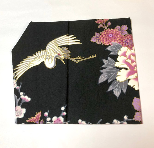 ◆現品限り◆大人女性のための袱紗◆鶴と牡丹＆KONABAY  Fab. 4枚目の画像