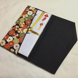 受注製作◆慶弔両用◆シックでおしゃれな菊紋袱紗 3枚目の画像