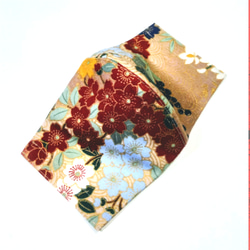 ハンドメイドマスク　桜と葡萄　Mサイズ（1日〜3日で発送） 1枚目の画像