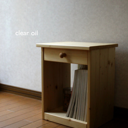 ✴︎☆新色☆✴︎◻︎#79.1drawer side/night table (clear oil) 1枚目の画像