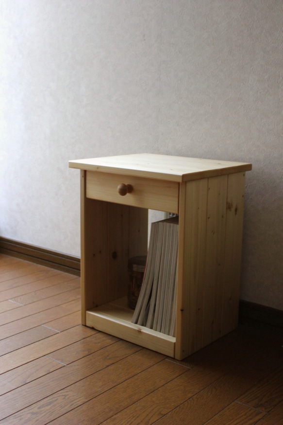 ✴︎☆新色☆✴︎◻︎#79.1drawer side/night table (clear oil) 4枚目の画像