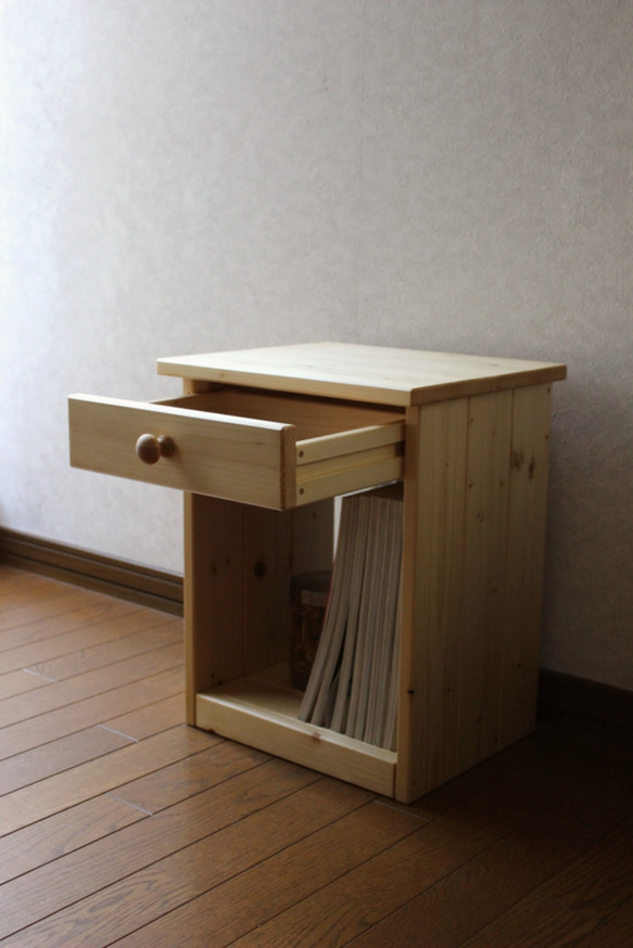 ✴︎☆新色☆✴︎◻︎#79.1drawer side/night table (clear oil) 5枚目の画像