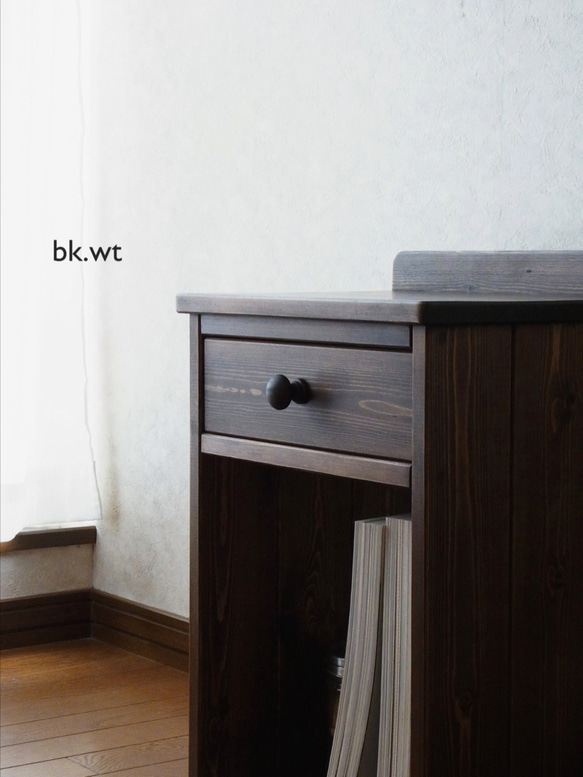 ✴︎☆新色☆✴︎◻︎#70. 1drawer side table (B.wt) 1枚目の画像