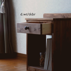 ◻︎#70. 1drawer side table (d.wt/tkbr) 1枚目の画像