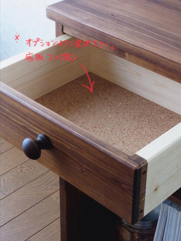 ◻︎#70. 1drawer side table (d.wt/tkbr) 4枚目の画像