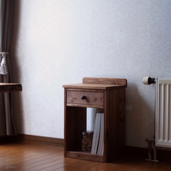 ◻︎#70. 1drawer side table (d.wt/tkbr) 5枚目の画像