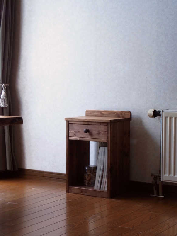 ◻︎#70. 1drawer side table (d.wt/tkbr) 5枚目の画像