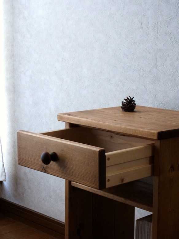 ☆新作☆ #82.1drawer+shelf side/night table (d.wt) 8枚目の画像