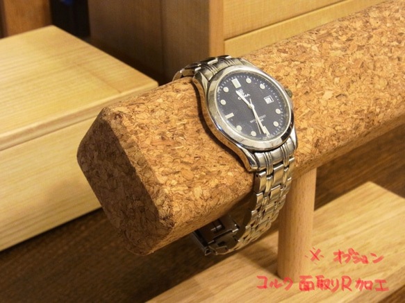☆ご予約販売開始☆…▪️コルクと栗の腕時計スタンド M 6枚目の画像