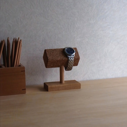 ★再販★ ▪️コルクと桜の腕時計スタンド S 3枚目の画像