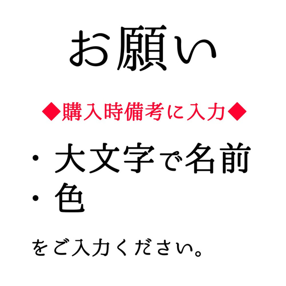 【こいのぼりオーナメント用】お名前ガーランド単品　大文字 　全7色 6枚目の画像