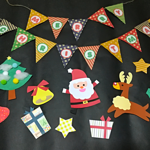 【人気】クリスマス ガーランド サンタ ハンドメイド 人気】クリスマス ガーランド サンタ ハンドメイド