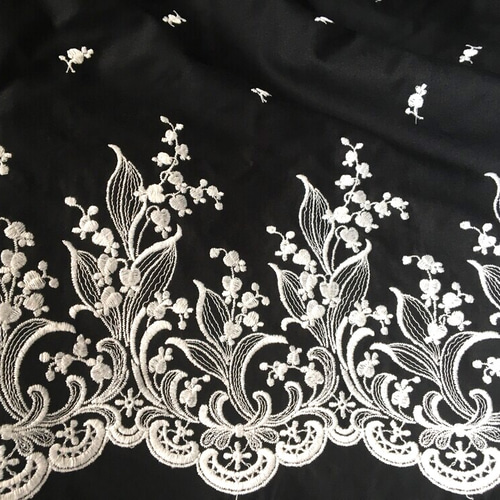 レース生地 刺繍生地 すずらん 生地 kijiya 通販 4558866