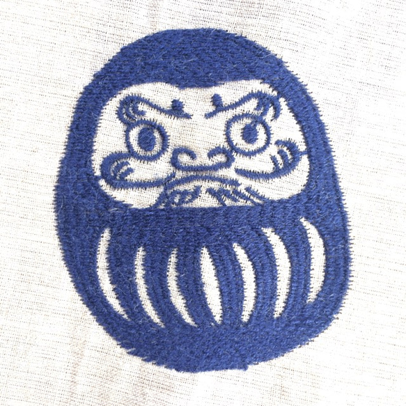 刺繍生地 だるま 3枚目の画像