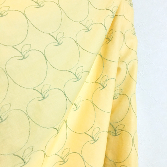 刺繍生地　apple りんご　 1枚目の画像