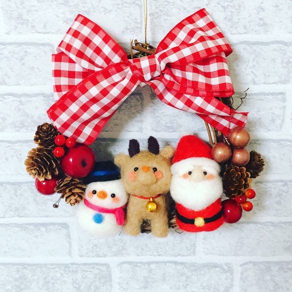 クリスマスリース 羊毛フェルト 羊毛フェルト koyorino 通販 10470687