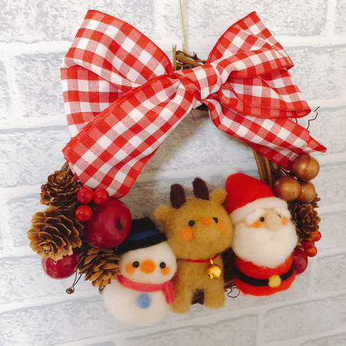 クリスマスリース 羊毛フェルト 羊毛フェルト koyorino 通販 10470687