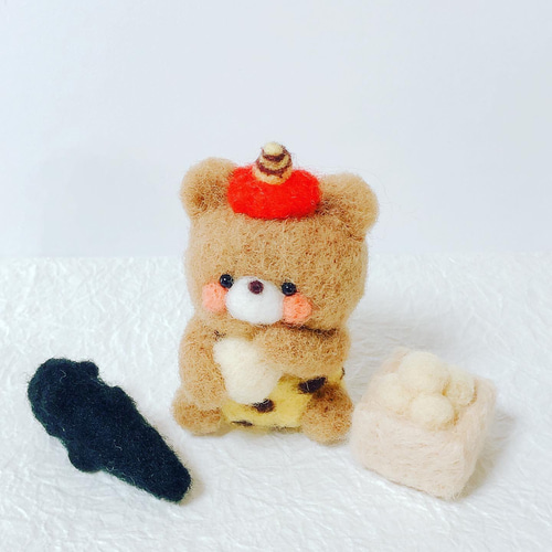節分鬼ちゃん (赤青緑セット) 羊毛フェルト - しらたま工房