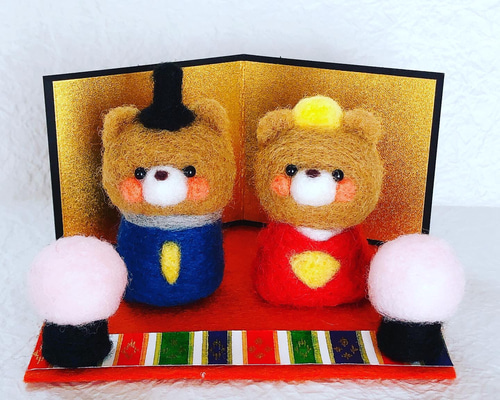 羊毛フェルトの雛人形♪ | Chai Felt Design