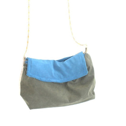 3way Leather Bag -blue & green- 2枚目の画像