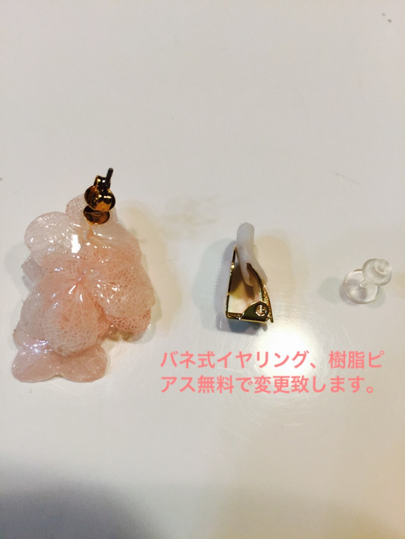 繡球花耳環～Hitotsubu～《Pink Gradation》 第6張的照片