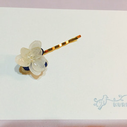 flower hair pin 花意象髮夾 〜blue&white〜 第2張的照片