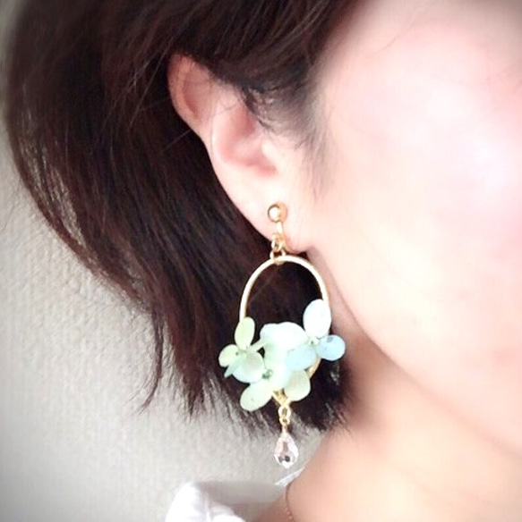 春季色彩Wakakusa彩色耳環 第3張的照片