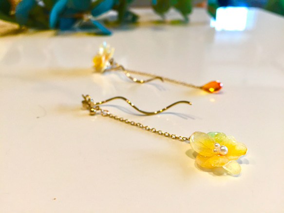 秋季新品：桂花色耳環 第1張的照片