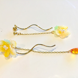 秋季新品：桂花色耳環 第3張的照片