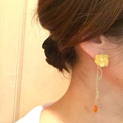 秋季新品：桂花色耳環 第5張的照片