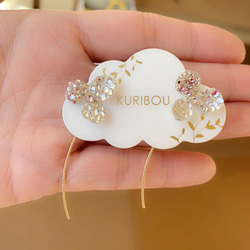 施華洛世奇和保留的繡球花耳環 第2張的照片