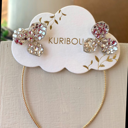 施華洛世奇和保留的繡球花耳環 第3張的照片