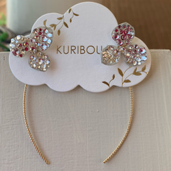 施華洛世奇和保留的繡球花耳環 第4張的照片