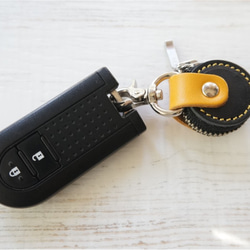 丸（黒）×カブセ（ビビットピンク） ★コインケース★電子マネーも入ります★（牛革製）全50色 5枚目の画像