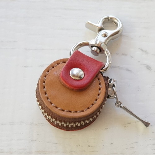 №115 本革のちっちゃなちっちゃなアコーディオンキーホルダー＊ （本革  