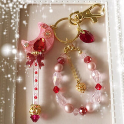 ♡再販♡のいちごの魔法ステッキのバッグチャーム バッグチャーム