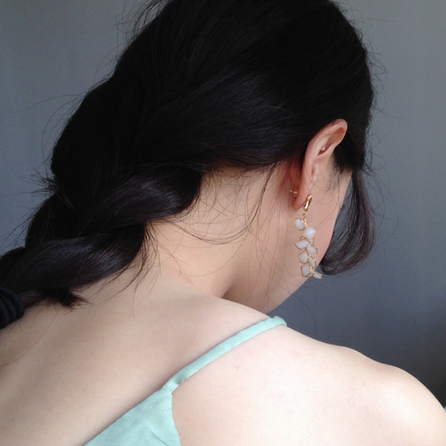 台湾ハンドメイド！ フラワーアクセサリーシリーズ No.06 / White 