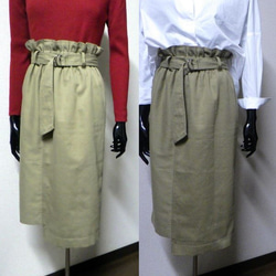 縦横縞切り替えDカンベルト付きスカート（11号） 1枚目の画像