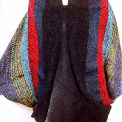 シルクの手織りのストールボレロ風 5枚目の画像