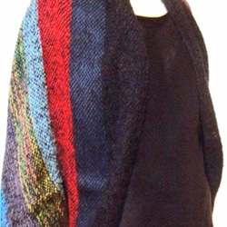 シルクの手織りのストールボレロ風 6枚目の画像