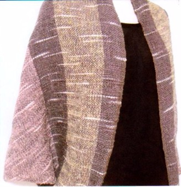 シルクの手織りのストールボレロ風 8枚目の画像